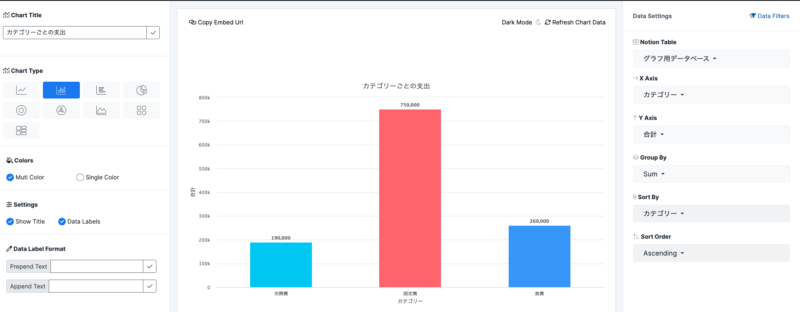 グラフ設定