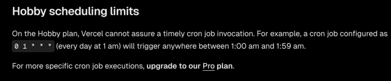無料プランの場合のcron実行タイミングについて